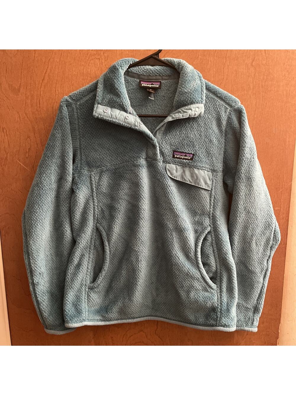 Patagonia Women S Snap-T Fleece Polartec Thermal Pro Pullover Teal GreenJacket